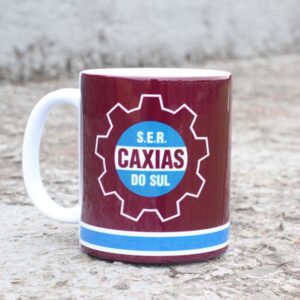 CANECA GRENÁ COM LISTRAS